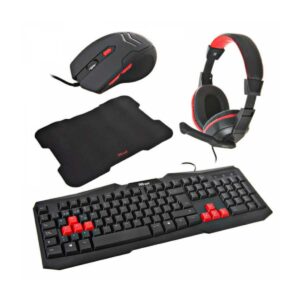 COMBO TRUST 22312 GAMING / ZIVA / 4 EN 1 / TECLADO / AURICULARES / MOUSE / PAD / PC, PS4, XBOX C6