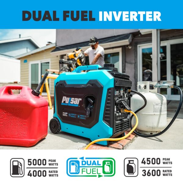 GENERADOR PULSAR/INVERTER PORTATIL PG5000BISRCO DUAL FUEL 5000W RETROCESO ELECTRICO - Image 5