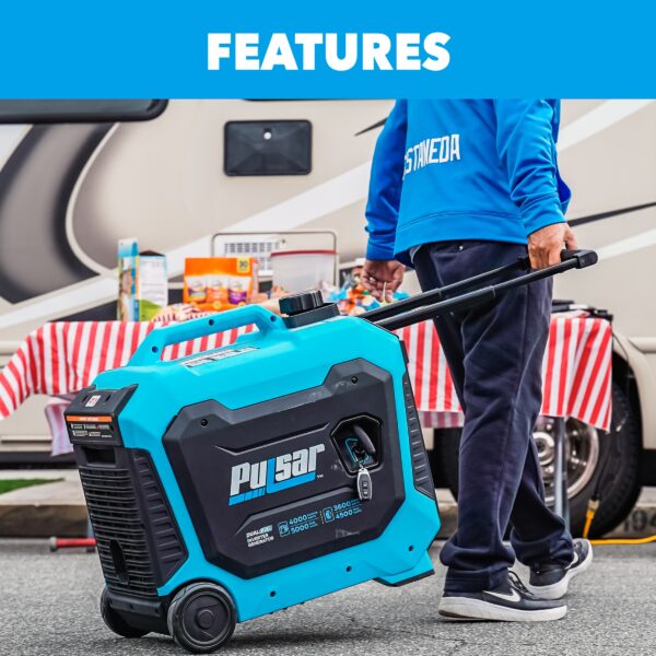 GENERADOR PULSAR/INVERTER PORTATIL PG5000BISRCO DUAL FUEL 5000W RETROCESO ELECTRICO - Image 6