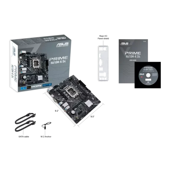 ASUS PRIME H610M-K D4 - Placa base - micro ATX - Image 4