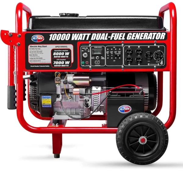 GENERADOR ALL POWER/PORTATIL APGG10000GLCS DUAL FUEL GASOLINA/ PROPANO  10000W ENCENDIDO ELECTRICO - Image 2